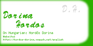 dorina hordos business card